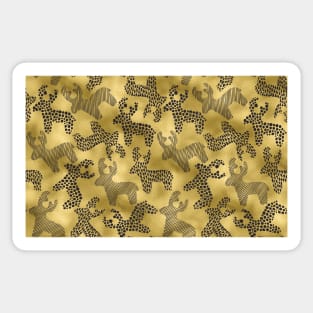 Reindeer on Gold Shimmer Background Sticker